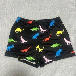 SHEIN Colorful Dinosaur Shorts NWOT